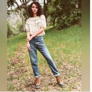 The Great. The Slouch Taper Jeans Straight Leg Vintage Wash  size 28